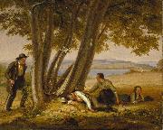 William Sidney Mount Caught Napping (Boys Caught Napping in a Field) oil on canvas